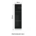 Paneleiro Madesa Lux 60 cm 3 Portas - Branco/Preto