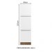 Paneleiro Madesa Lux 60 cm 3 Portas - Rustic/Branco Veludo