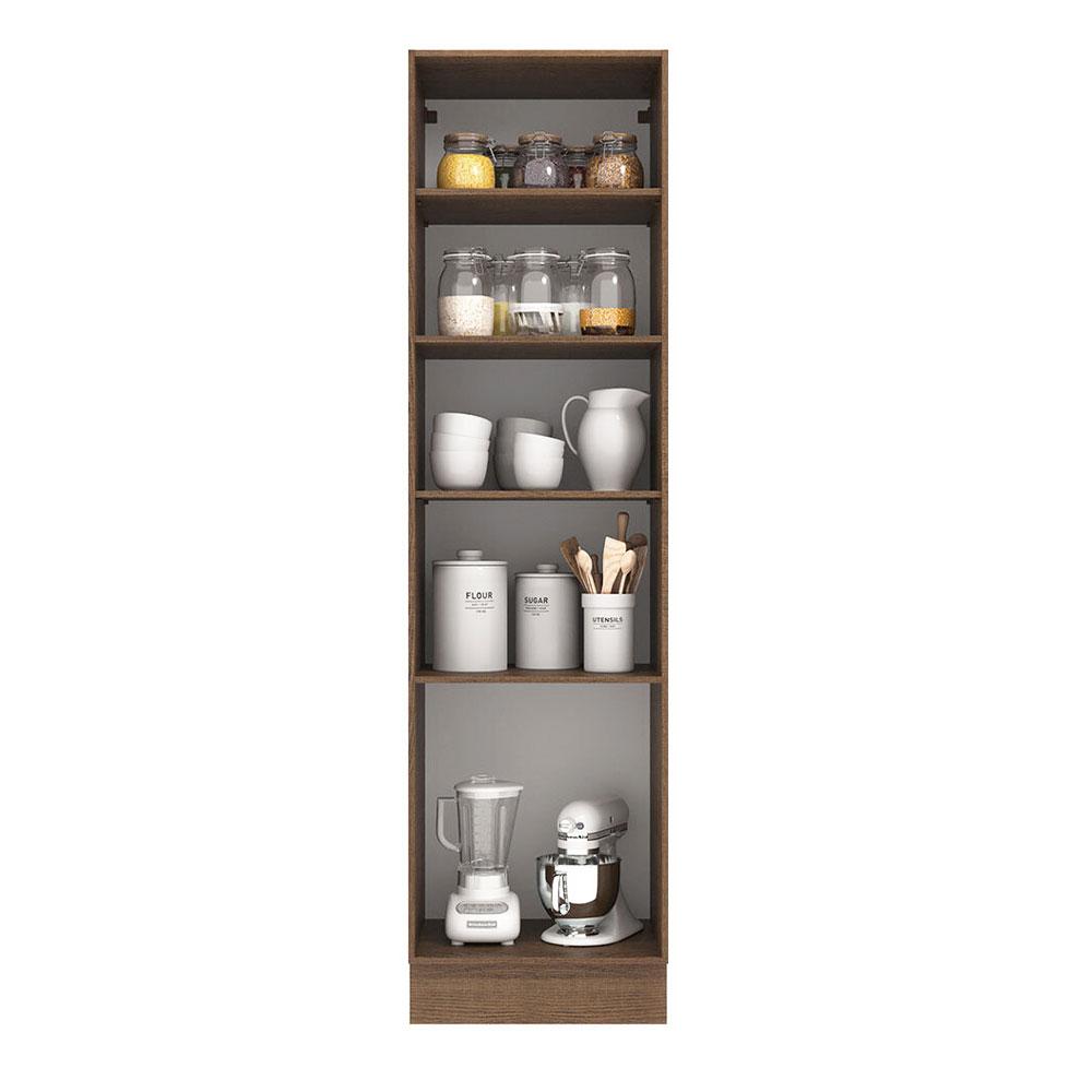 Paneleiro Madesa Lux 60 cm 3 Portas - Rustic/Branco Veludo