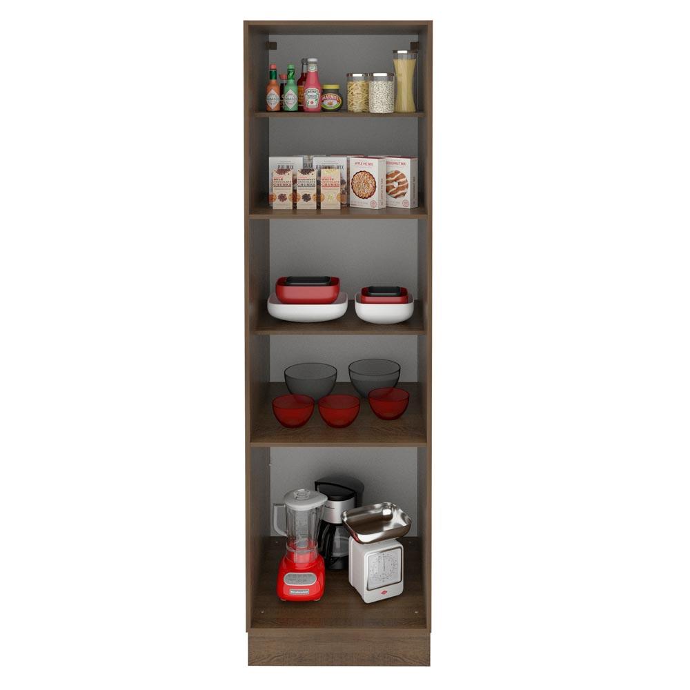 Paneleiro Madesa Lux 60 cm 3 Portas - Rustic/Cinza