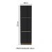 Paneleiro Madesa Lux 60 cm 3 Portas - Rustic/Preto