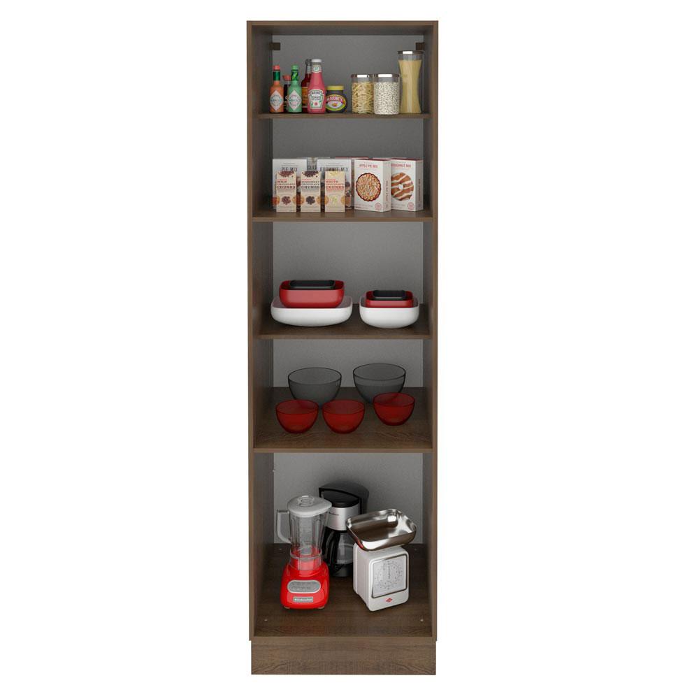 Paneleiro Madesa Lux 60 cm 3 Portas - Rustic/Preto