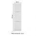 Paneleiro Madesa Stella 60 cm 3 Portas - Branco