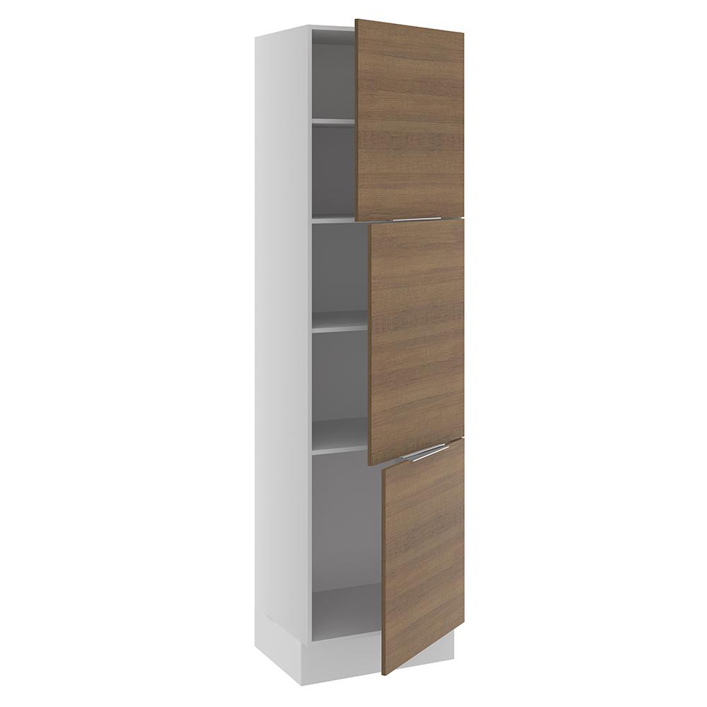Paneleiro Madesa Stella 60 cm 3 Portas - Branco/Rustic
