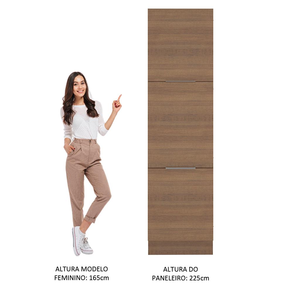 Paneleiro Madesa Stella 60 cm 3 Portas - Rustic