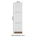 Paneleiro Madesa Stella 60 cm 3 Portas - Rustic/Branco