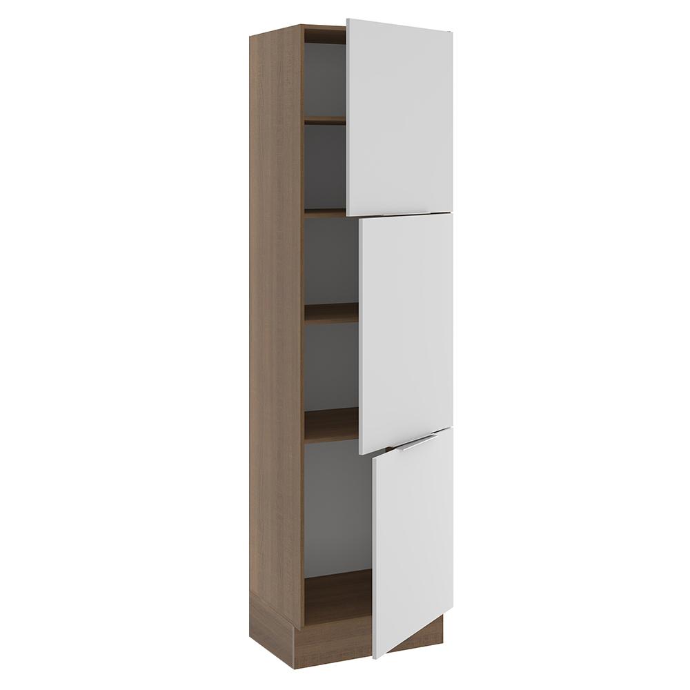 Paneleiro Madesa Stella 60 cm 3 Portas - Rustic/Branco