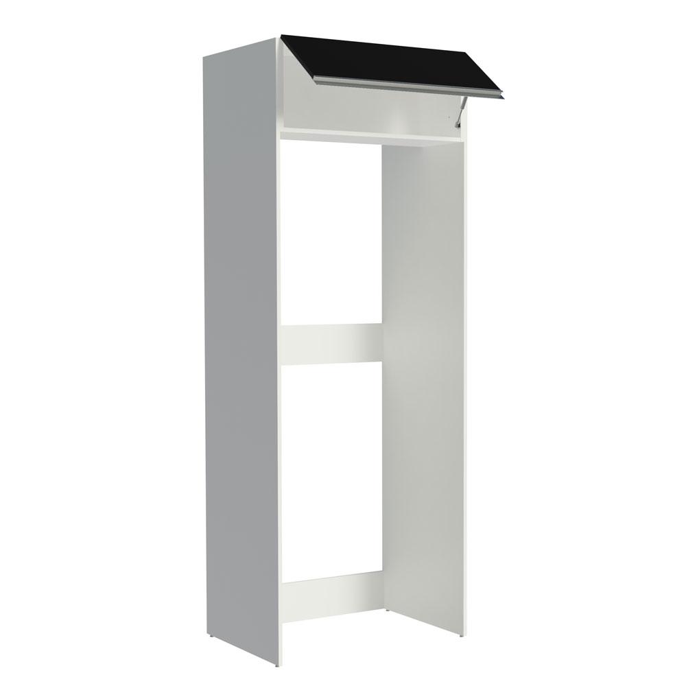 Porta Geladeira 1 Porta Basculante Branco/Preto Glamy Madesa