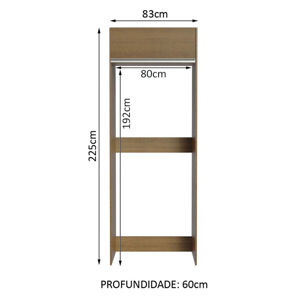 Porta Geladeira 1 Porta Basculante Rustic Glamy Madesa