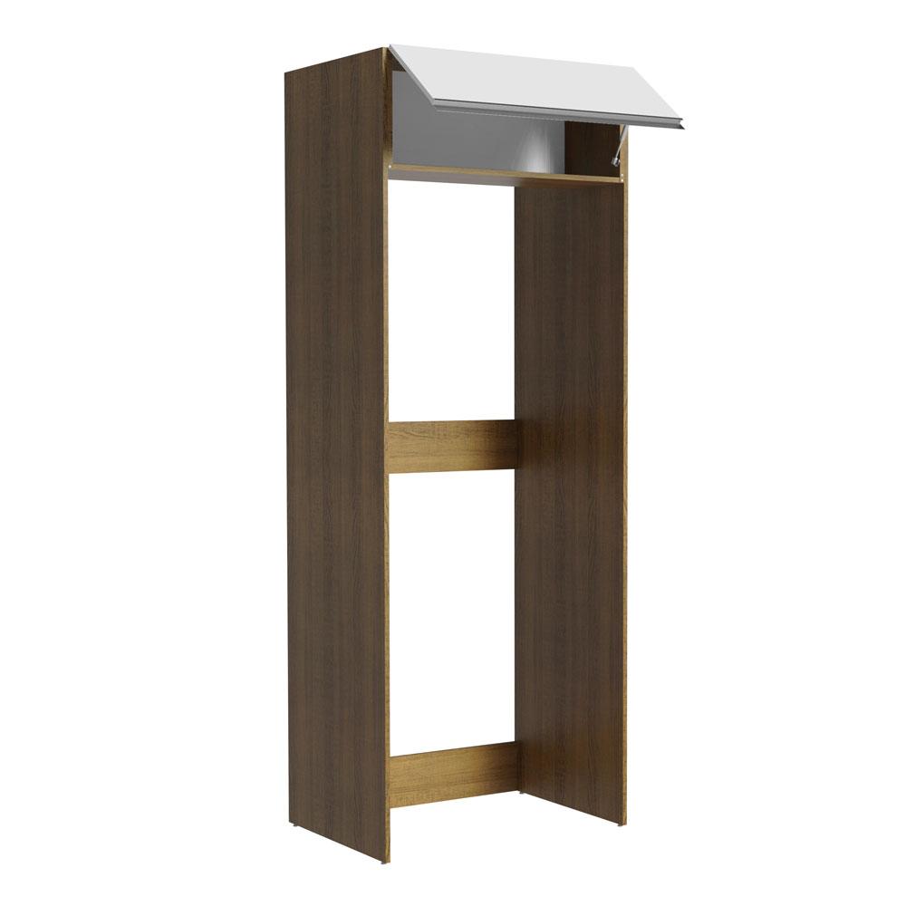 Porta Geladeira 1 Porta Basculante Rustic/Branco Glamy Madesa
