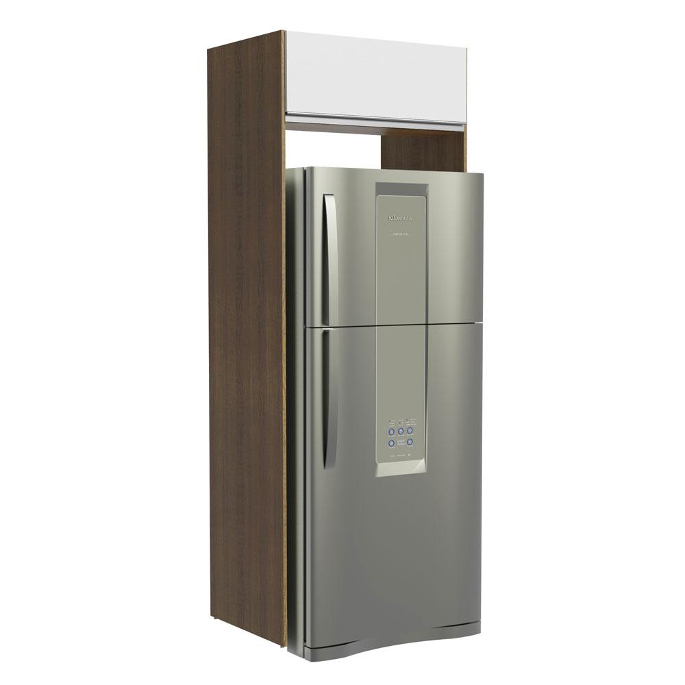 Porta Geladeira 1 Porta Basculante Rustic/Branco Glamy Madesa