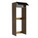 Porta Geladeira Armário de Cozinha 1 Porta Basculante Rustic/Preto Agata Madesa