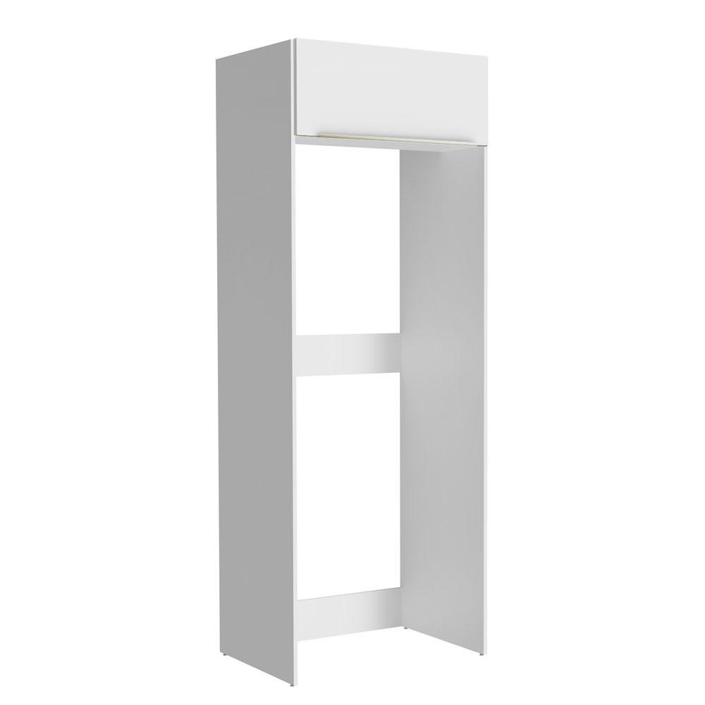 Porta-Geladeira Madesa Lux 1 Porta Basculante - Branco/Branco Veludo