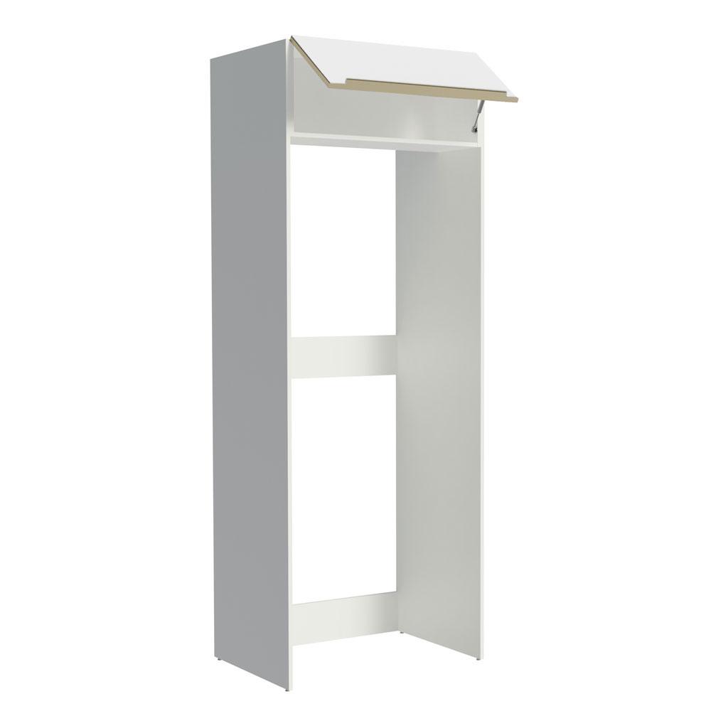 Porta-Geladeira Madesa Lux 1 Porta Basculante - Branco/Branco Veludo
