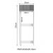 Porta Geladeira Madesa Lux 1 Porta Basculante - Branco/Cinza
