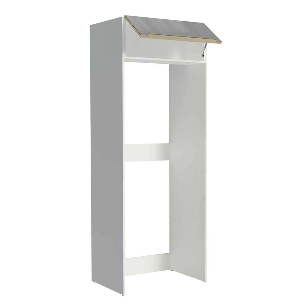 Porta Geladeira Madesa Lux 1 Porta Basculante - Branco/Cinza