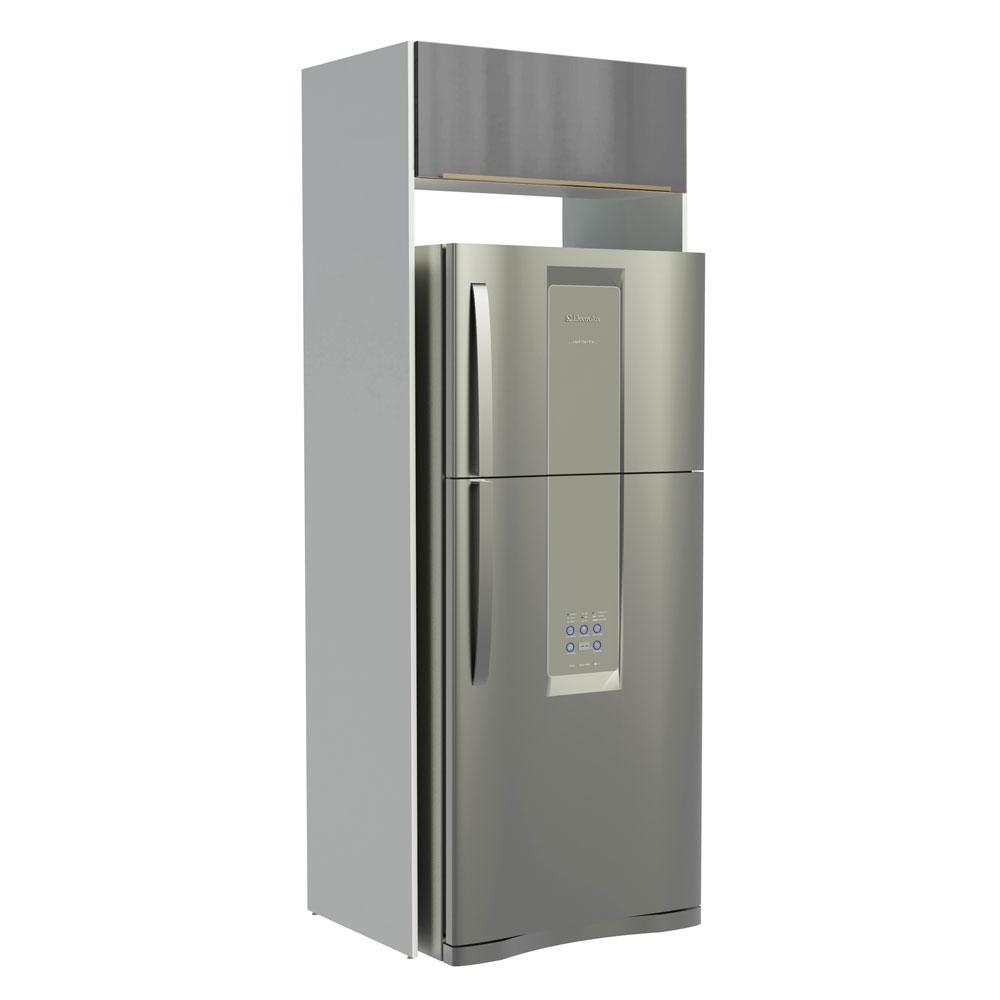 Porta Geladeira Madesa Lux 1 Porta Basculante - Branco/Cinza
