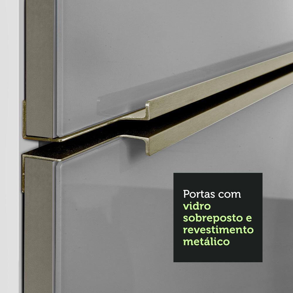 Porta Geladeira Madesa Lux 1 Porta Basculante - Branco/Cinza