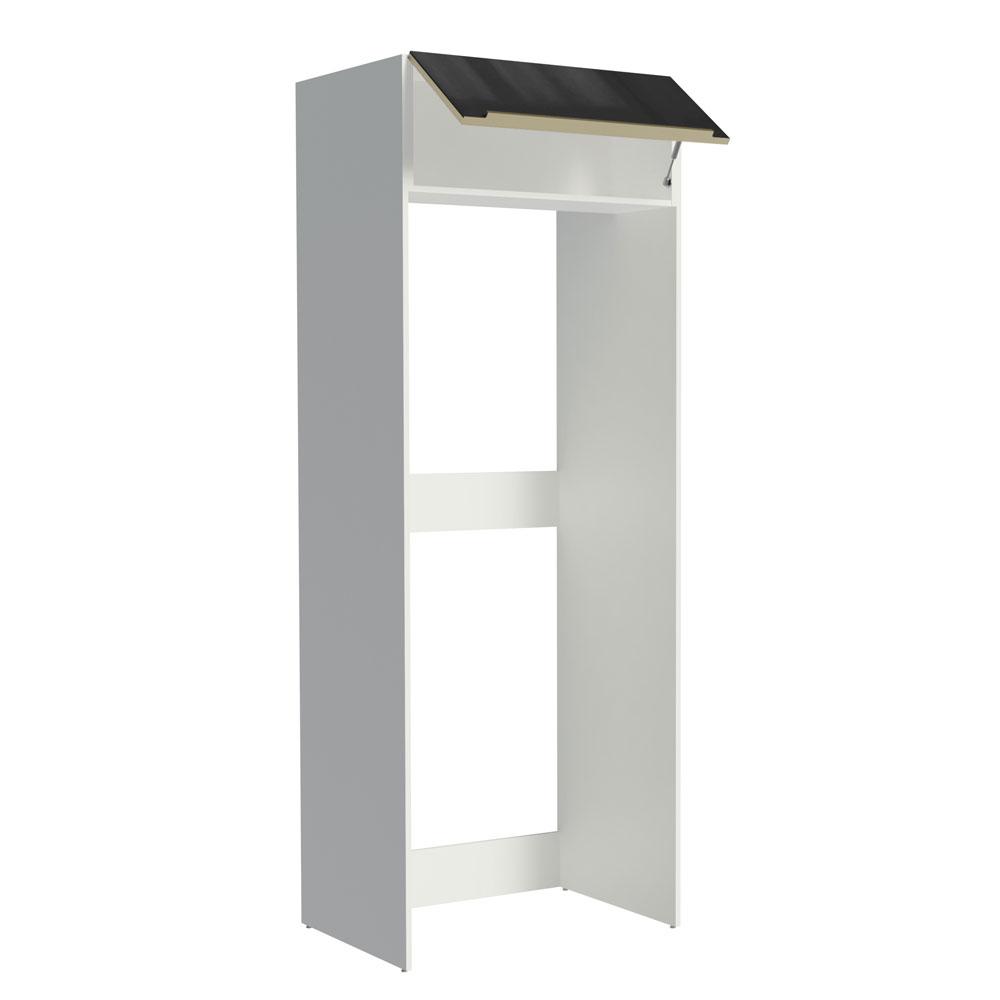 Porta Geladeira Madesa Lux 1 Porta Basculante - Branco/Preto