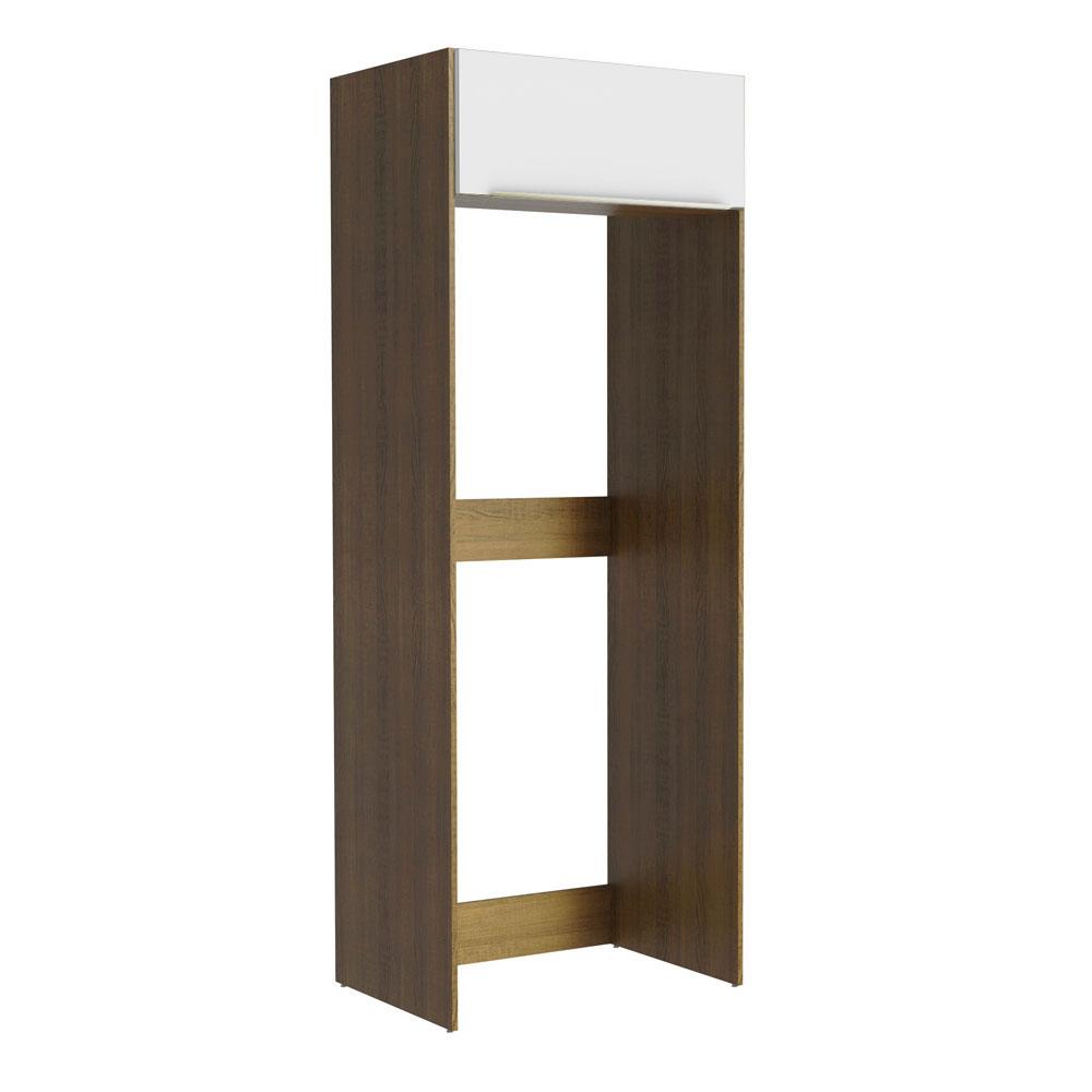 Porta-Geladeira Madesa Lux 1 Porta Basculante - Rustic/Branco Veludo