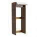 Porta-Geladeira Madesa Lux 1 Porta Basculante - Rustic/Branco Veludo