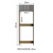 Porta Geladeira Madesa Lux 1 Porta Basculante - Rustic/Cinza