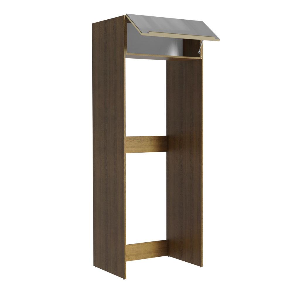 Porta Geladeira Madesa Lux 1 Porta Basculante - Rustic/Cinza