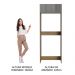 Porta Geladeira Madesa Lux 1 Porta Basculante - Rustic/Cinza