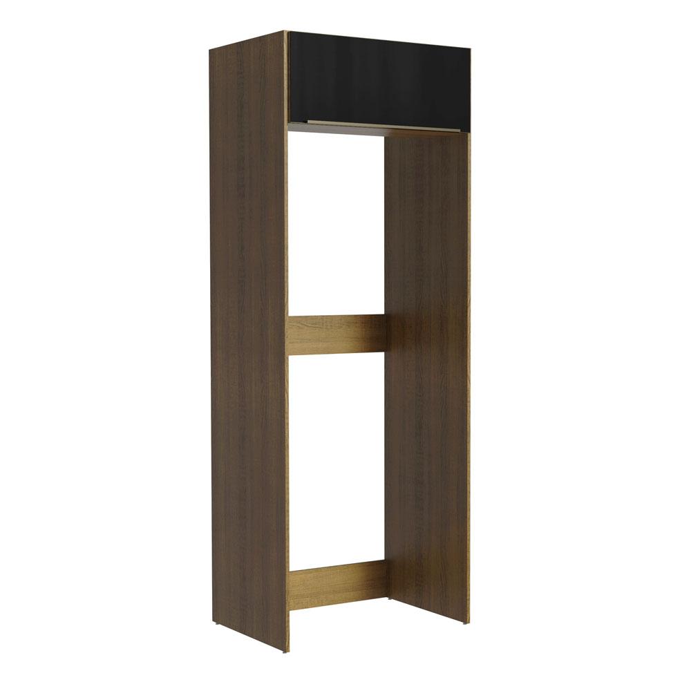Porta Geladeira Madesa Lux 1 Porta Basculante - Rustic/Preto