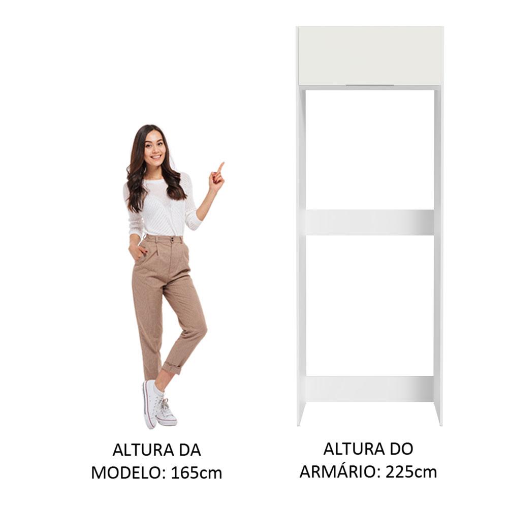 Porta Geladeira Madesa Stella 1 Porta Basculante - Branco