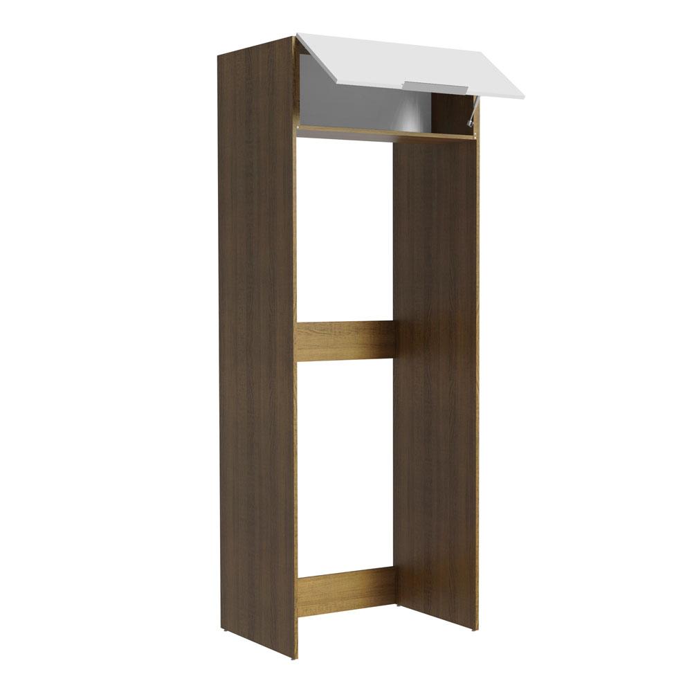Porta Geladeira Madesa Stella 1 Porta Basculante - Rustic/Branco