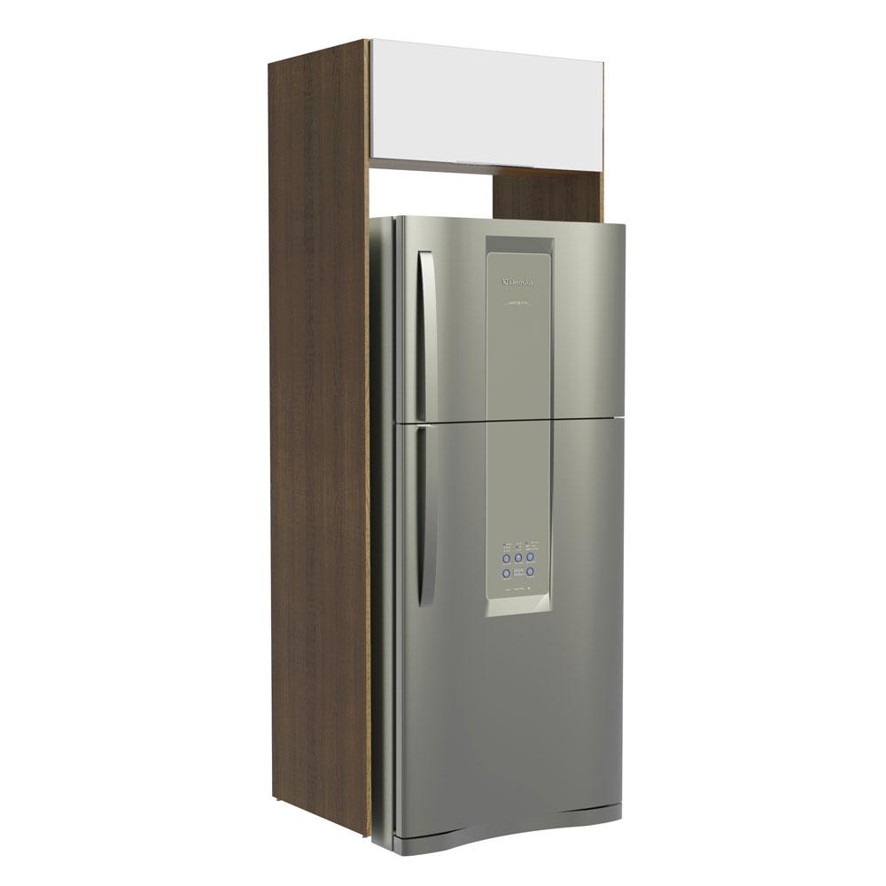Porta Geladeira Madesa Stella 1 Porta Basculante - Rustic/Branco