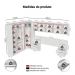 Quarto Completo Casal de Canto 580 cm com Mesa de Cabeceira Branco Neo Madesa