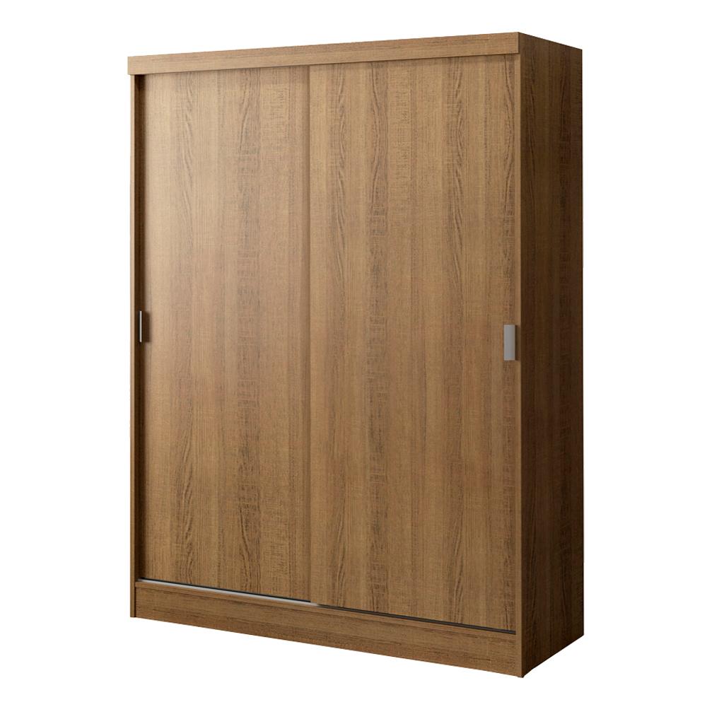 Quarto Completo com Guarda Roupa Luke e Cabeceira com 2 Mesas Laterais Madesa - Rustic