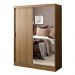 Quarto Completo com Guarda Roupa Luke e Cabeceira com 2 Mesas Laterais Madesa - Rustic