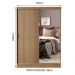 Quarto Completo com Guarda Roupa Luke e Cabeceira com 2 Mesas Laterais Madesa - Rustic