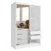 Quarto Infantil Completo Guarda Roupa 2 Portas 2 Gavetas com Espelho e Cômoda Madesa​