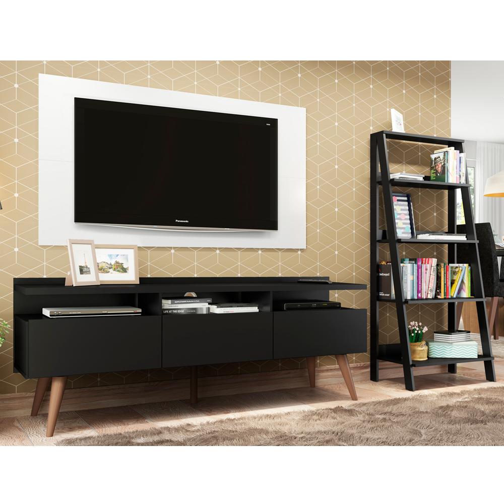 Rack Londres, Estante Escada e Painel para TV até 55 Polegadas Madesa
