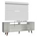 Rack Madesa Cancun com Pés e Painel para TV até 65 Polegadas - Branco/Branco 099B