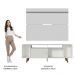 Rack Madesa Cancun com Pés e Painel para TV até 65 Polegadas - Branco/Branco 099B