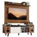 Rack Madesa Cancun com Pés e Painel para TV até 65 Polegadas - Branco/Rustic 095Z
