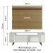 Rack Madesa Cancun com Pés e Painel para TV até 65 Polegadas - Branco/Rustic 095Z