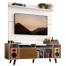 Rack Madesa Cancun com Pés e Painel para TV até 65 Polegadas - Branco/Rustic 9B9B