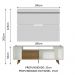Rack Madesa Cancun com Pés e Painel para TV até 65 Polegadas - Branco/Rustic 9B9B