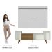 Rack Madesa Cancun com Pés e Painel para TV até 65 Polegadas - Branco/Rustic 9B9B
