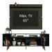Rack Madesa Cancun com Pés e Painel para TV até 65 Polegadas - Preto/Preto 8ND8