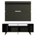 Rack Madesa Cancun com Pés e Painel para TV até 65 Polegadas - Preto/Preto 8ND8