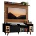 Rack Madesa Cancun com Pés e Painel para TV até 65 Polegadas - Preto/Rustic 8N5Z