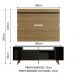 Rack Madesa Cancun com Pés e Painel para TV até 65 Polegadas - Preto/Rustic 8N5Z