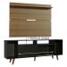 Rack Madesa Cancun com Pés e Painel para TV até 65 Polegadas - Preto/Rustic 8N5Z